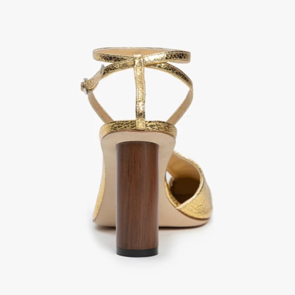 A.W.A.K.E. Mode Christine Shoes in Gold - Picture 4 of 7